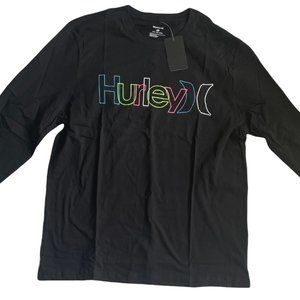 Hurley Spead Love Long Sleeve Tee Size Large Black *BRAND NEW W/ TAGS*